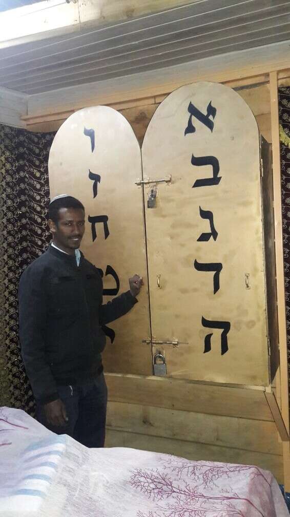 בייה טספה בבית הכנסת באדיס אבבה // צילום: באדיבות טספה